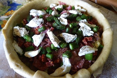 Pizza Ripiena, before baking and before covered